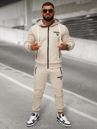 Ανδρικό σετ φόρμας mπεζ OZONEE O/LN11760