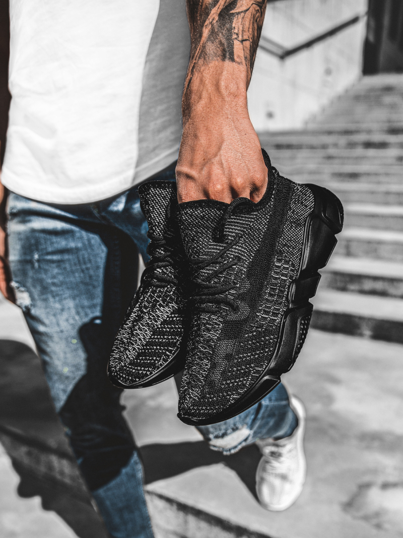 Ανδρικά Sneakers μαύρο OZONEE O/503