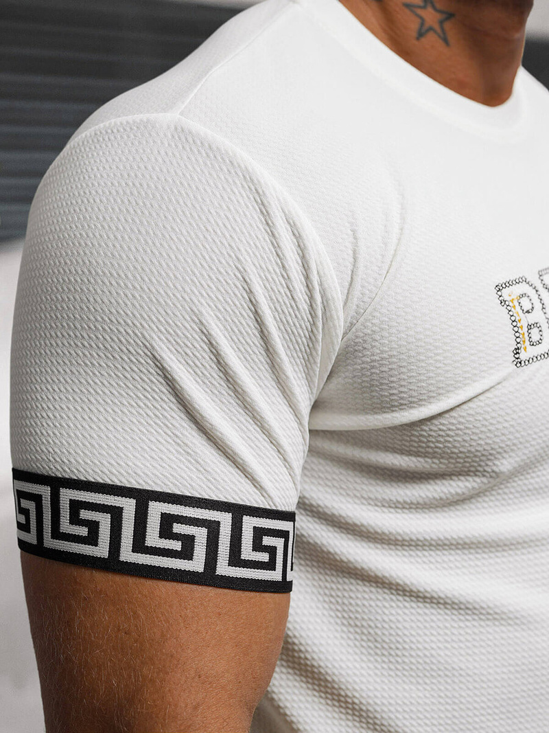 Ανδρικό μπλουζάκι λευκό OZONEE O/T7571