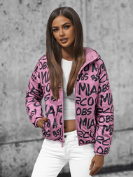 Γυναικείο μπουφάν αναστρέψιμο ανοιχτό-ροζ OZONEE O/H953