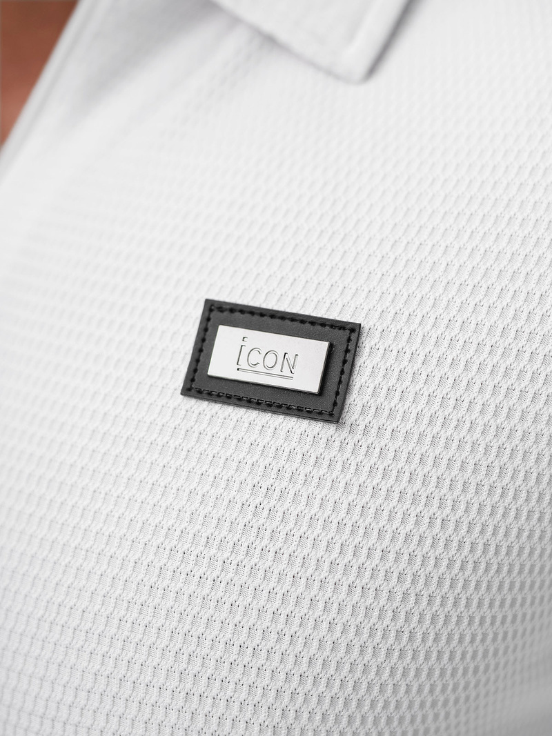 Ανδρική μπλούζα polo λευκό OZONEE O/YN2/593