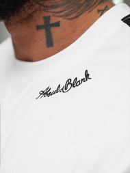 Ανδρικό μπλουζάκι λευκό OZONEE O/QQ1195Z