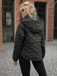 Γυναικείο μπουφάν μαύρο OZONEE JS/16M9315/392AZ