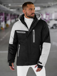 Ανδρικό χειμερινό μπουφάν mαύρο και γκρι OZONEE JS/91M9903/92