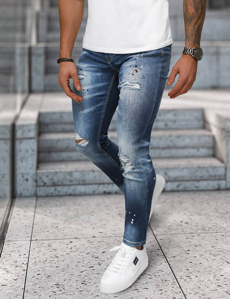 Ανδρικό τζιν παντελόνι Σκούρο μπλε OZONEE NB/MP0170BS