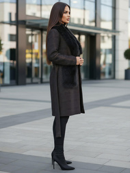 Γυναικείο παλτό μαύρο OZONEE JS/53M5200/1Z