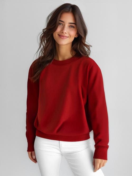 Γυναικείο φούτερ σκούρο Κόκκινο OZONEE JS/W01Z