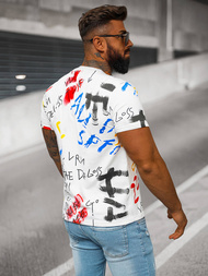 Ανδρικό μπλουζάκι λευκό OZONEE JS/8T1211/1