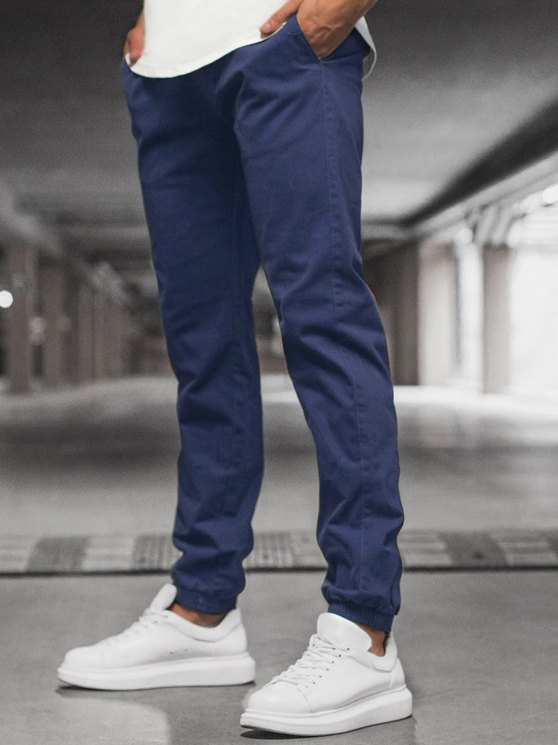 Ανδρικό παντελόνι chino jogger ινδικό OZONEE JB/JP1145/7
