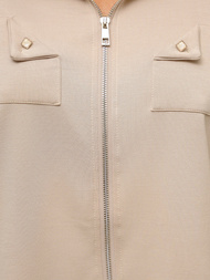 Γυναικείο σετ φόρμας δύο κομματιών mπεζ OZONEE O/XYS3230