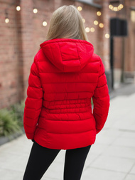 Γυναικείο χειμερινό μπουφάν το κόκκινο OZONEE JS/M769/270Z