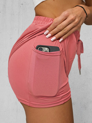 Γυναικείο αθλητικό σορτς σκούρο κοράλλι OZONEE JS/XY24015S