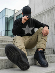 Ανδρικό Φούτερ μαύρο OZONEE JS/65B3920/3Z