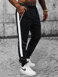 Ανδρικό παντελόνι φόρμας mαύρος OZONEE JS/8K162