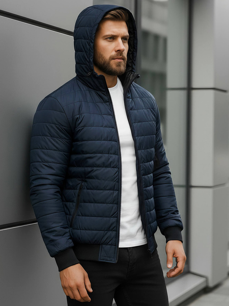 Ανδρικό μπουφάν ναυτικό μπλε OZONEE JS/MY13Z