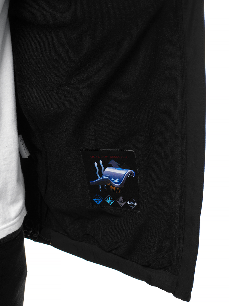 Ανδρικό μπουφάν Softshell μαύρο-πορτοκαλί OZONEE GE/12269Z