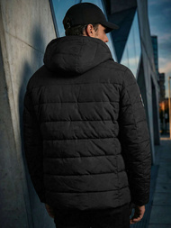 Ανδρικό μπουφάν mαύρος OZONEE JS/31M5081/392