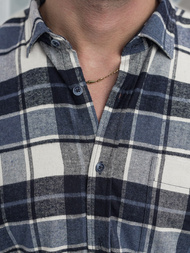 Ανδρικό πουκάμισο ναυτικό μπλε OZONEE V/V175Z