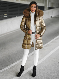 Γυναικείο μπουφάν χρυσός OZONEE JS/16M9120/403Z