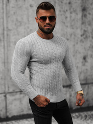 Ανδρικό πουλόβερ γκρι OZONEE NB/MM6021/2Z