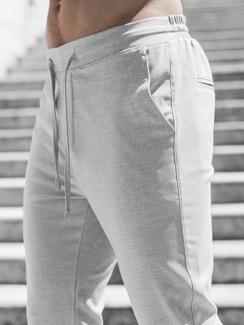 Ανδρικό παντελόνι chino γκρι OZONEE DJ/5574