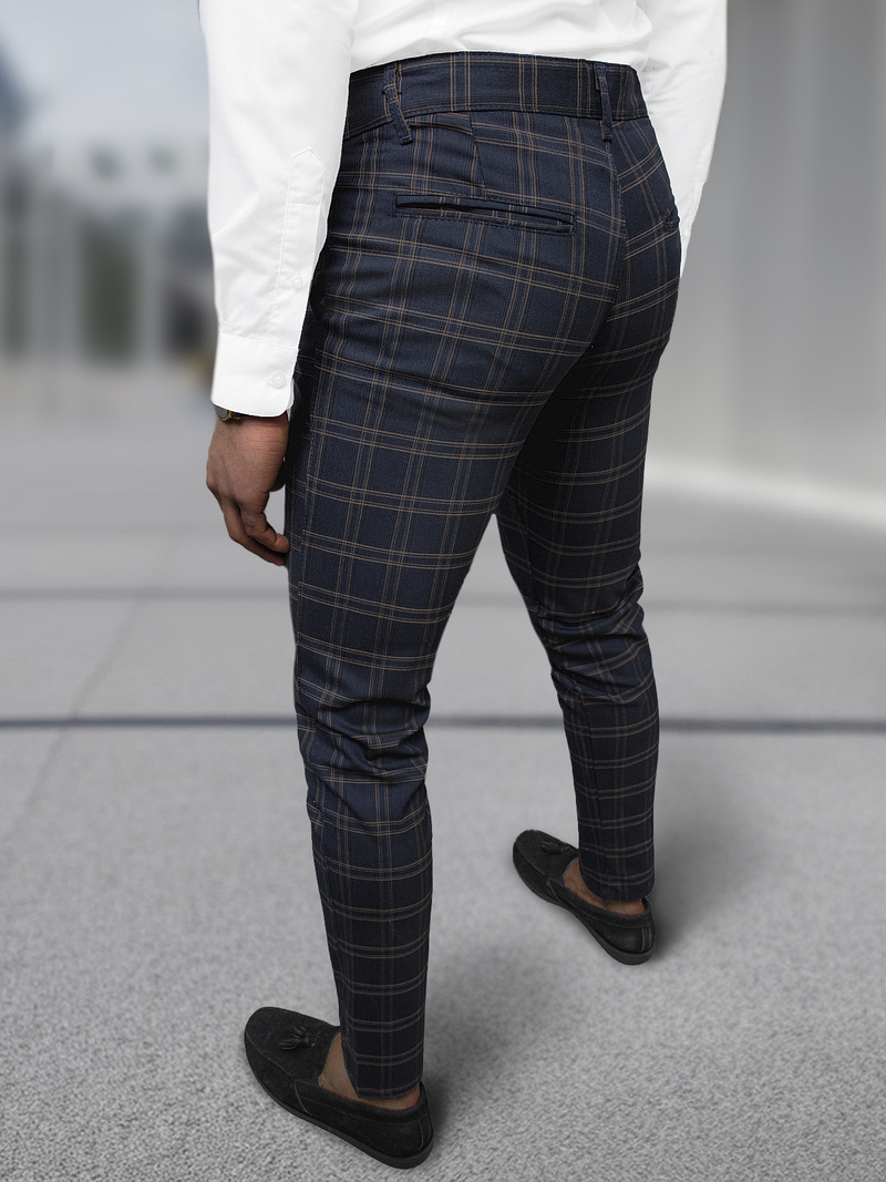 Ανδρικό παντελόνι chino ναυτικό μπλε OZONEE DJ/5632