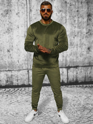 Ανδρικό βελούδινο σετ φόρμας xακί OZONEE JS/8C1167/29