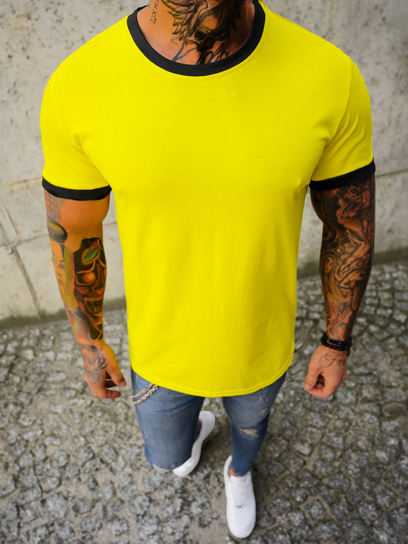 Ανδρικό μπλουζάκι Κίτρινος OZONEE JS/8T83/28