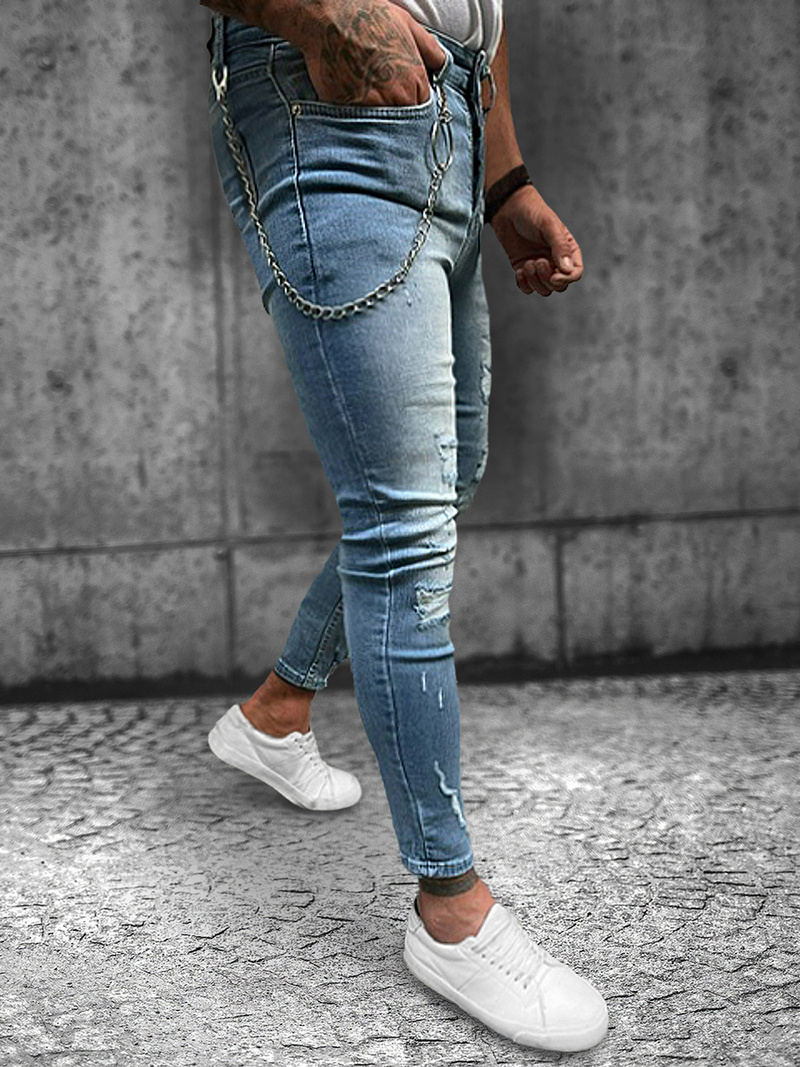 Ανδρικό τζιν παντελόνι Γαλάζιο OZONEE O/270SP