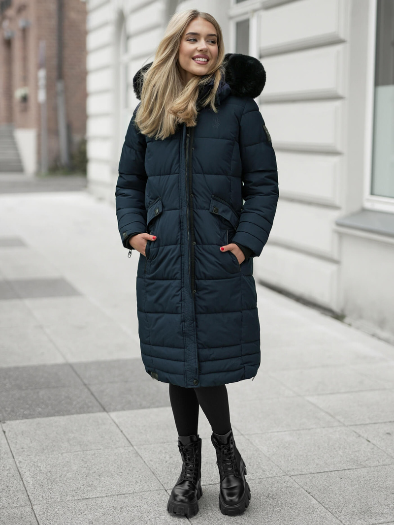 Γυναικείο μπουφάν ναυτικό μπλε OZONEE O/W377