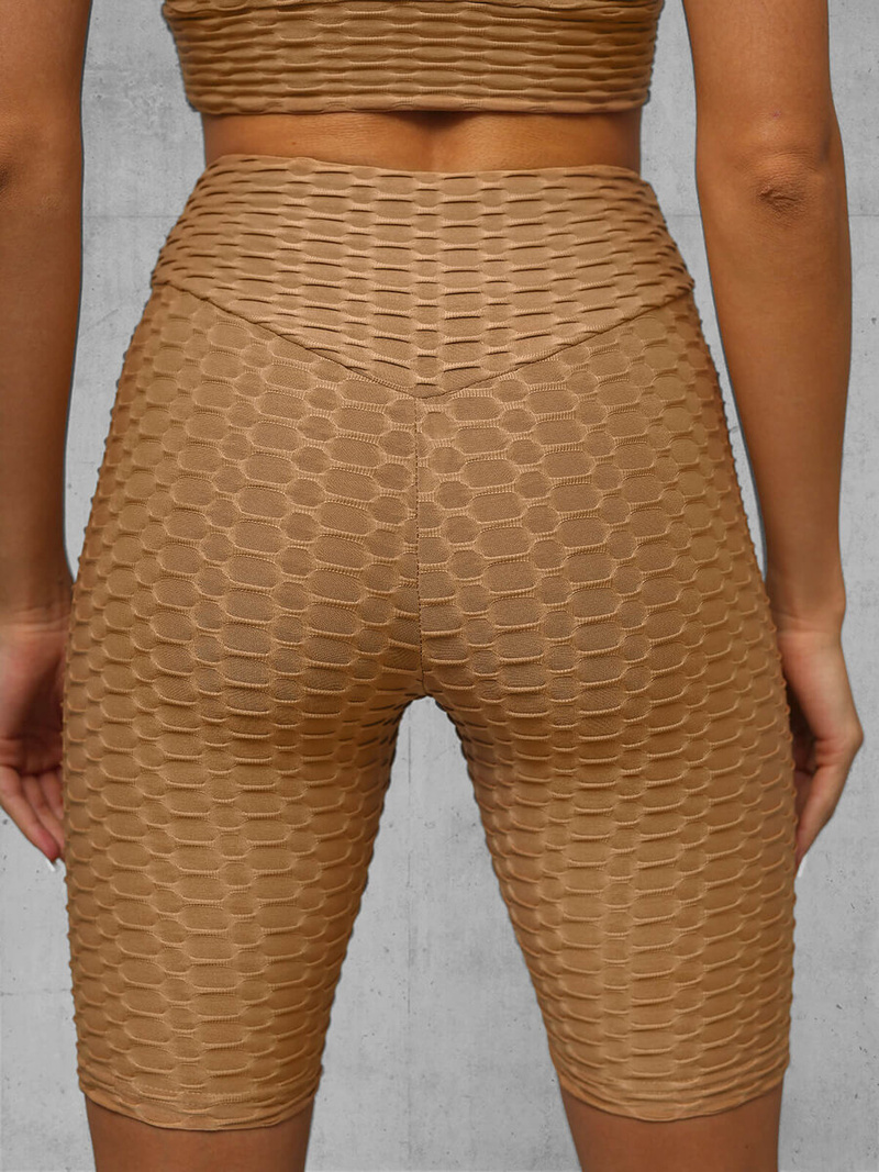 Γυναικείο σετ φόρμας δύο κομματιών kαμήλα OZONEE O/22754Z