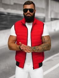 Ανδρικό αμάνικο μπουφάν kόκκινο OZONEE JS/MY77Z