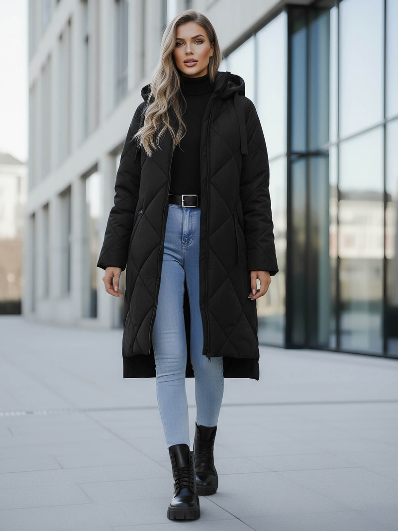 Γυναικείο μπουφάν μαύρο OZONEE JS/5M3168/392Z