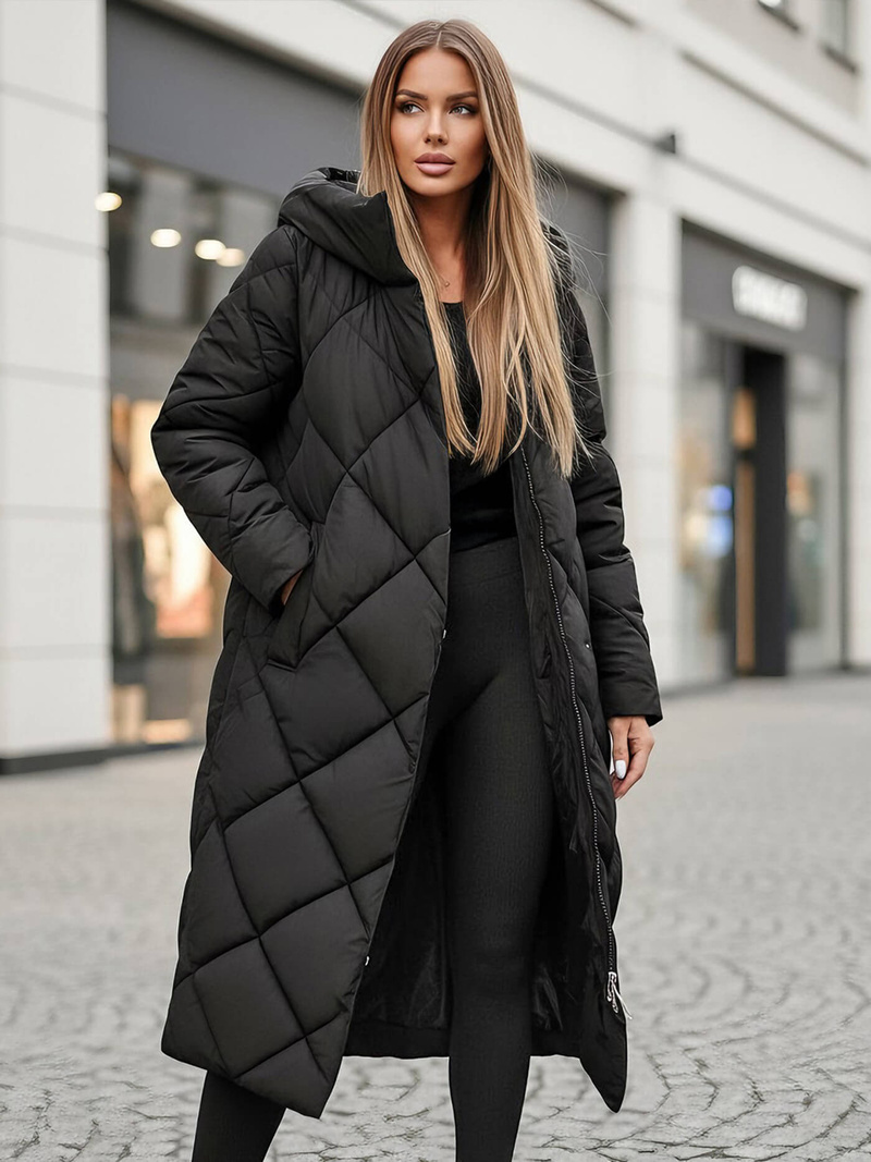 Γυναικείο μπουφάν μαύρο OZONEE JS/5M3173/392Z