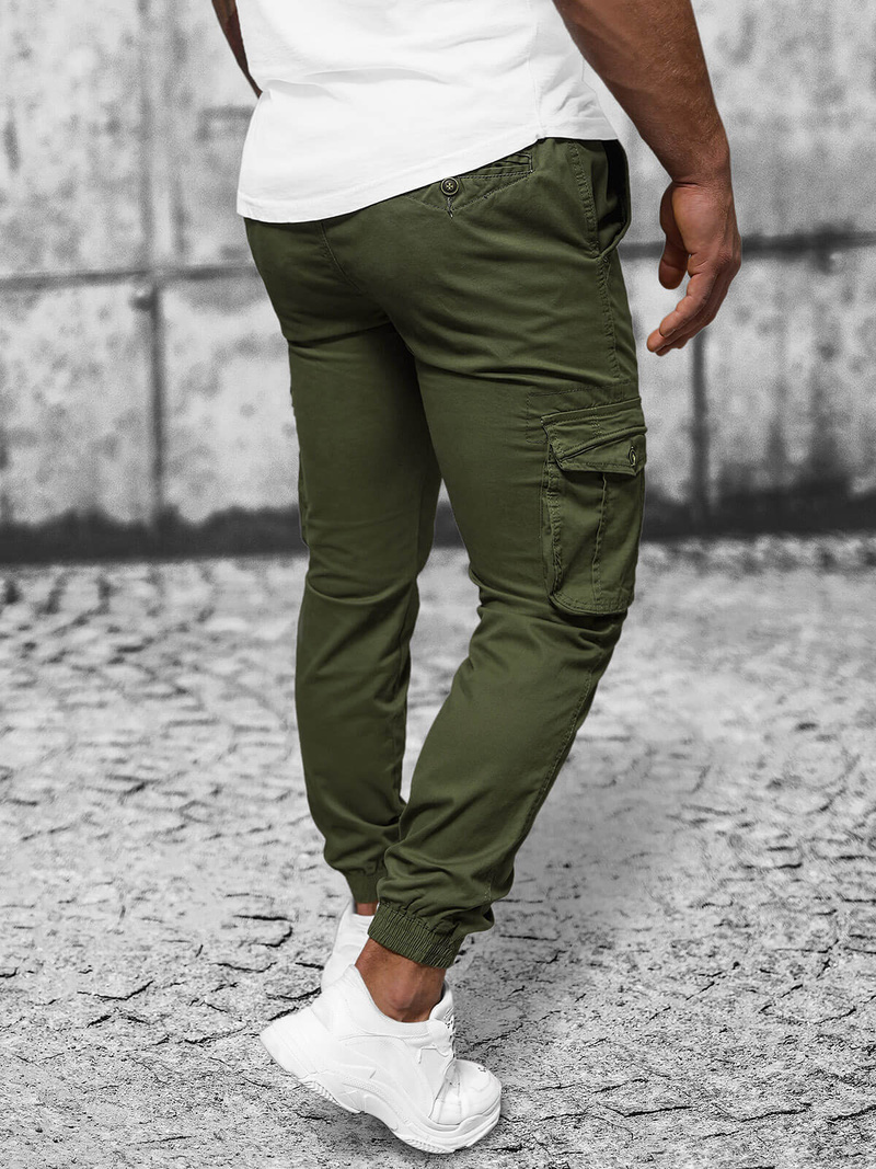 Ανδρικό παντελόνι chino jogger Πράσινος OZONEE NB/MP0201MV