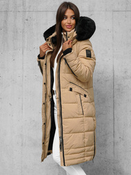 Γυναικείο μπουφάν μπεζ OZONEE O/W377