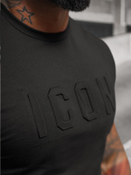 Ανδρικό μπλουζάκι μαύρο OZONEE NB/MT3111