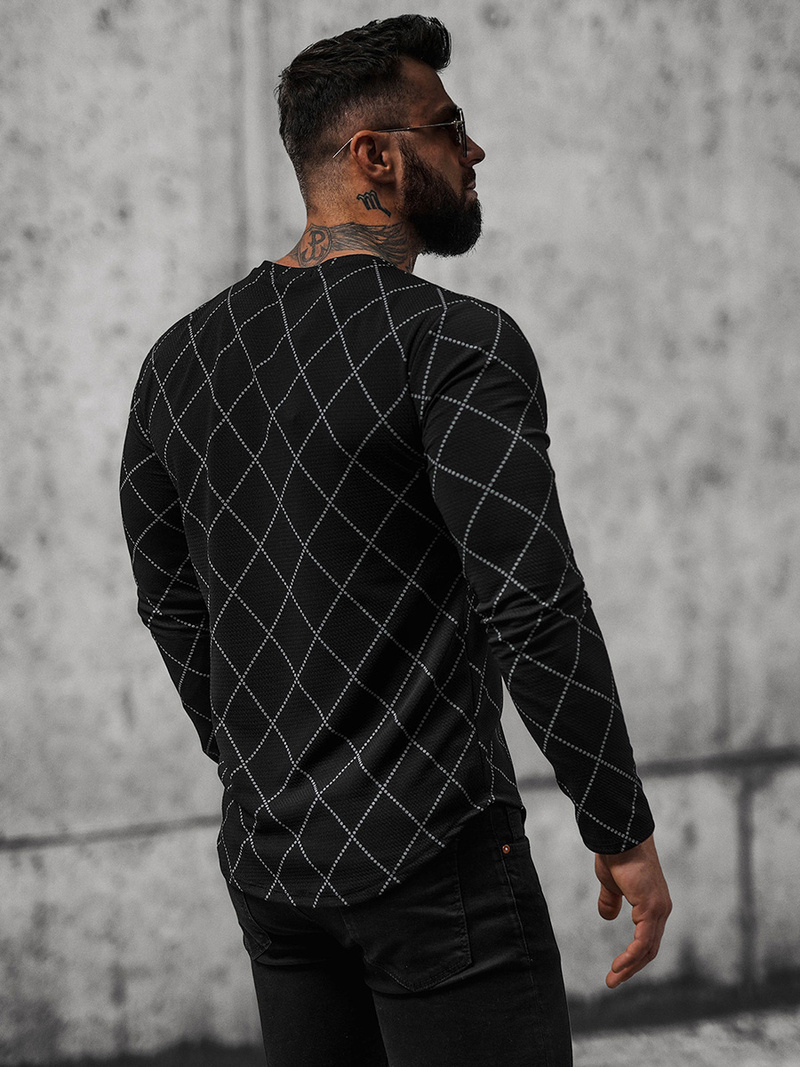 Ανδρικό Φούτερ μαύρο OZONEE O/5919BZ