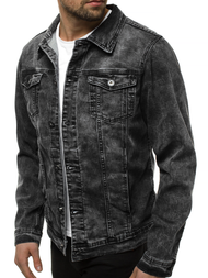 Ανδρικό τζιν μπουφάν μαύρο OZONEE V/19320