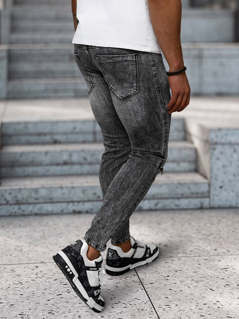 Ανδρικό τζιν παντελόνι mαύρος OZONEE NB/MP0069N