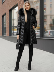 Γυναικείο μπουφάν μαύρο OZONEE JS/16M9100/392Z