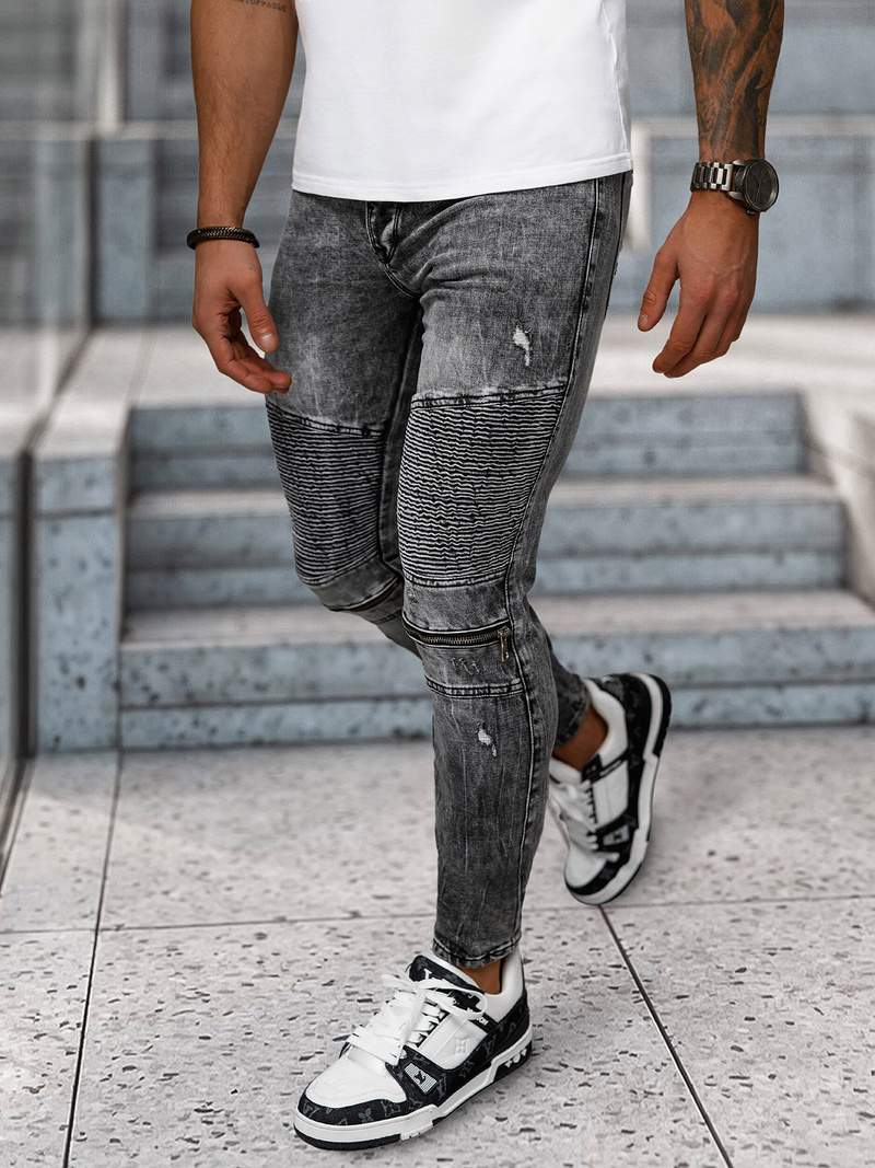 Ανδρικό τζιν παντελόνι mαύρος OZONEE NB/MP0069N