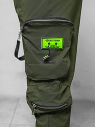 Ανδρικό παντελόνι chino χακί OZONEE O/PS5519