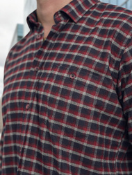 Ανδρικό πουκάμισο μπορντό OZONEE V/V176Z