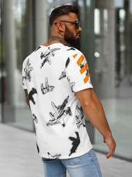 Ανδρικό μπλουζάκι λευκό OZONEE O/MPO3471