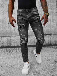 Ανδρικό τζιν παντελόνι mαύρος OZONEE NB/MP0166N