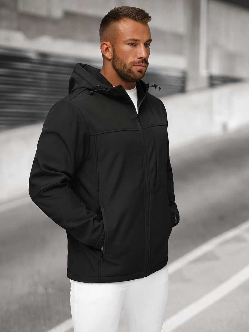Ανδρικό μπουφάν softshell μαύρο OZONEE JS/27B6523/3