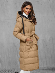 Γυναικείο μπουφάν kαμήλα OZONEE JS/5M3178/84