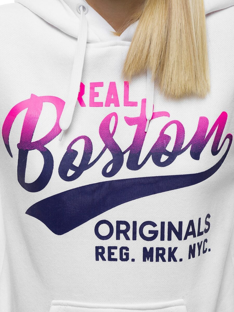 Γυναικείο φούτερ λευκό OZONEE JS/KSW2010