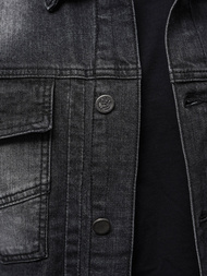 Ανδρικό τζιν μπουφάν mαύρος OZONEE NB/MJ521N